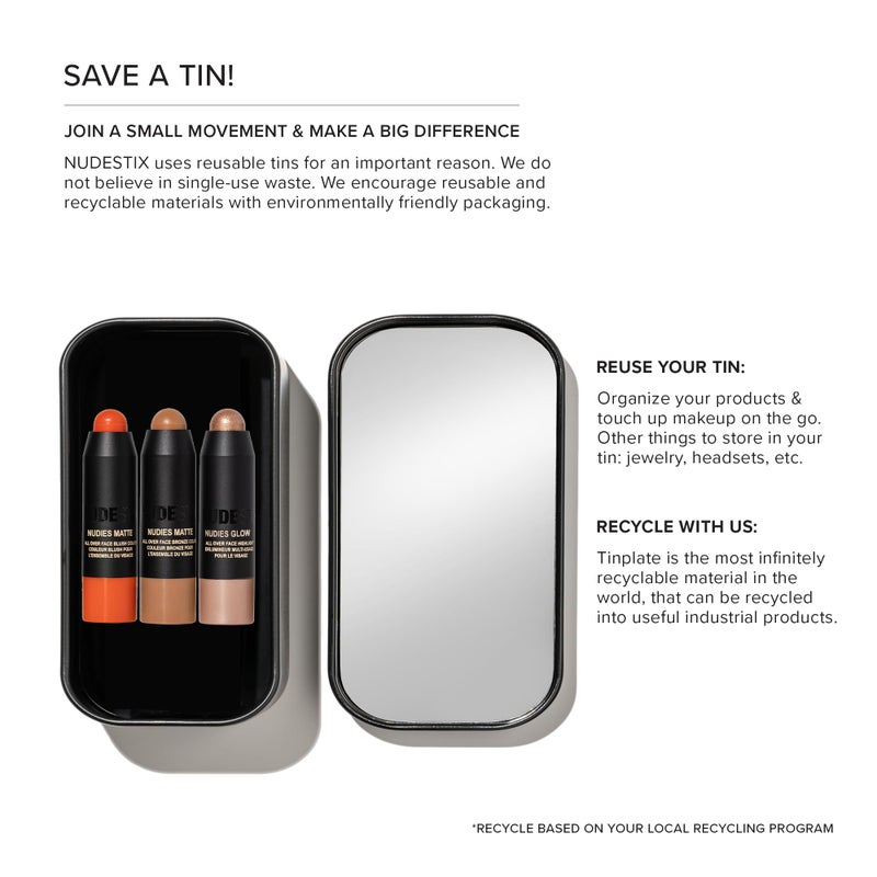 Nudestix Beachy Nudes Mini Kit by Allana Davison – 3-Piece NUDIES Cream Makeup Set for Cheeks, Eyes & Lips | Vegan, Travel-Friendly Summer Glow Kit with Exclusive Blush Shade | Cruelty-Free - Image 3